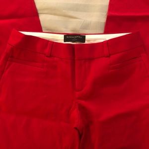 Banana republic red Sloan ankle pant size 0P